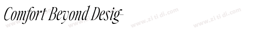 Comfort Beyond Desig字体转换